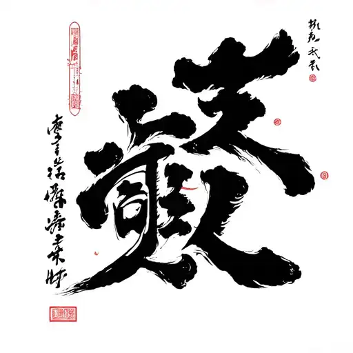 chinese lettering vertical spine tattoo tattoo design idea