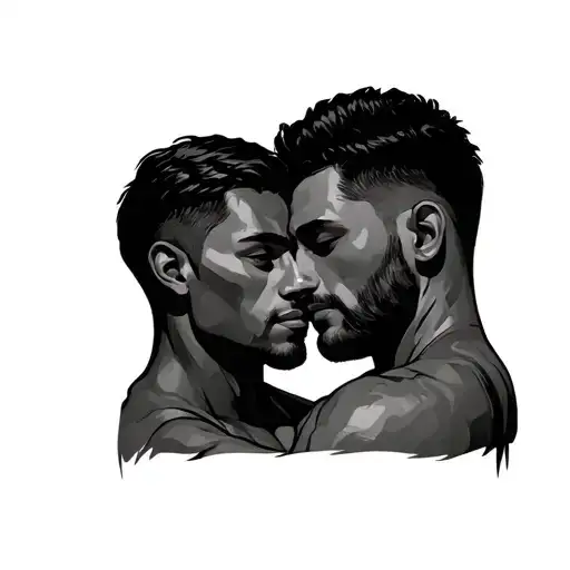 Son and father for great relationship small triceps minimalist tattoo design idea