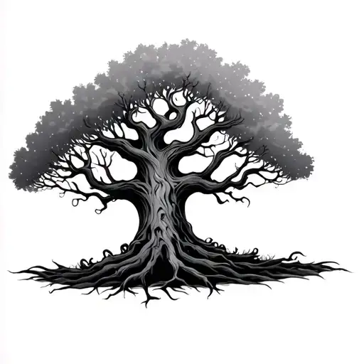 Tim burton Tree  tattoo design idea