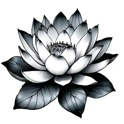 japanese lotus flower tattoo design idea