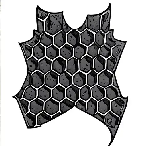 honeycomb pattern tattoo design idea