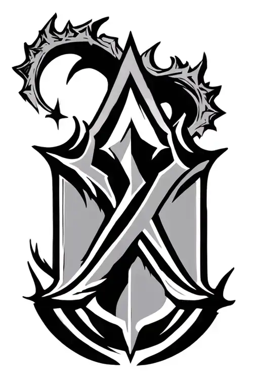Assassins creed Valhalla symbol tattoo design idea
