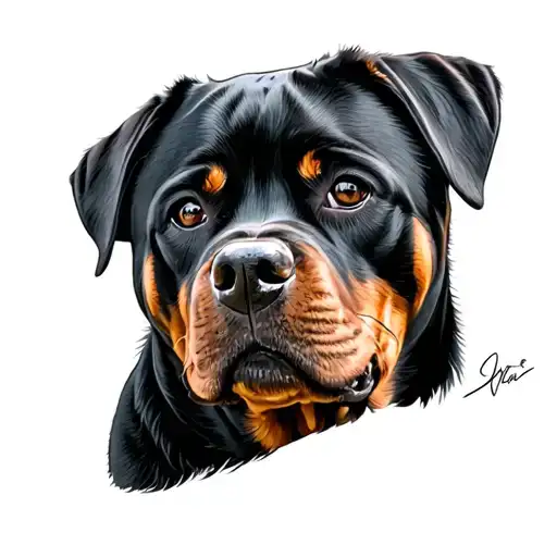Rottweiler dog tattoo design idea