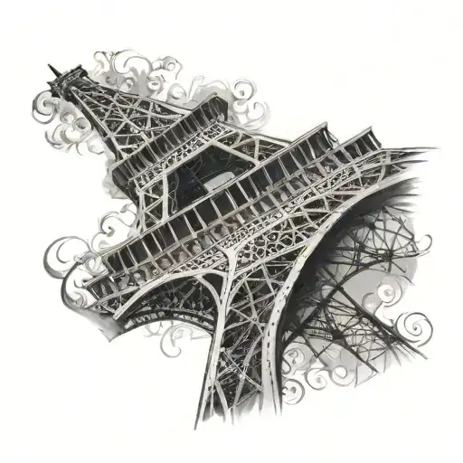Eiffel tower tattoo design idea