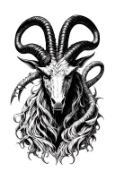 capricorn devil renaissance tattoo design idea