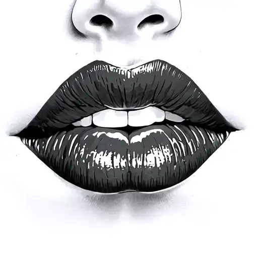 lexis lips tattoo design idea