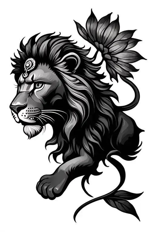 murugan, tamil flower, lion, all seprate tattoo design idea