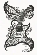 Gibson Les Paul guitar tattoo design idea