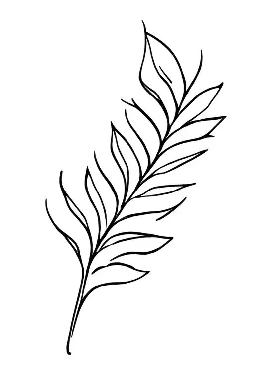 Laurel leaf from lightning flashing tattoo design idea