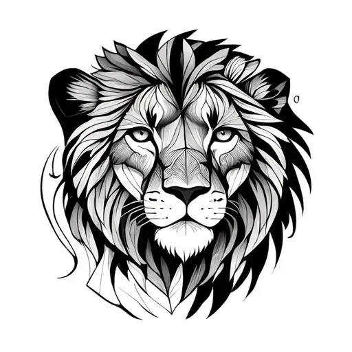 Leo zodiac and libra zodiac sign intertwined tattoo design idea