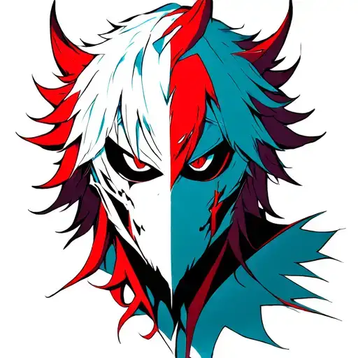 ichigo half hollown mask tattoo design idea
