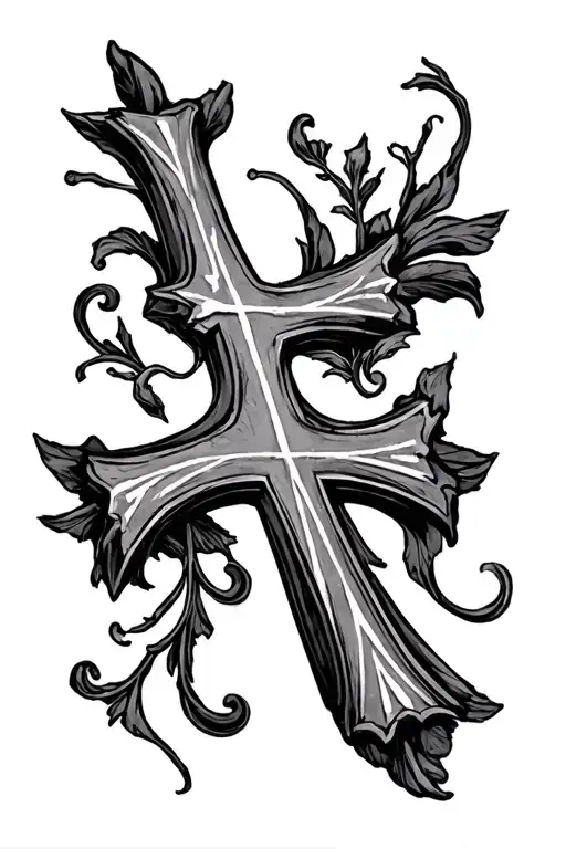 Roman Numeral Cross tattoo tattoo design idea