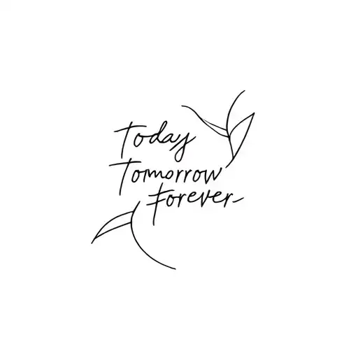 224 Today Tomorrow Forever N tattoo design idea