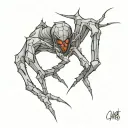 Coverup Spider Webs tattoo design idea