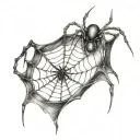 Coverup Spider Webs tattoo design idea