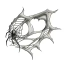 Coverup Spider Webs tattoo design idea