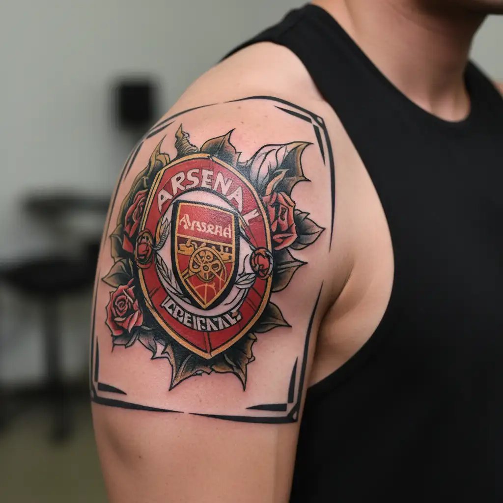 Arsenal fc canon tattoo design idea
