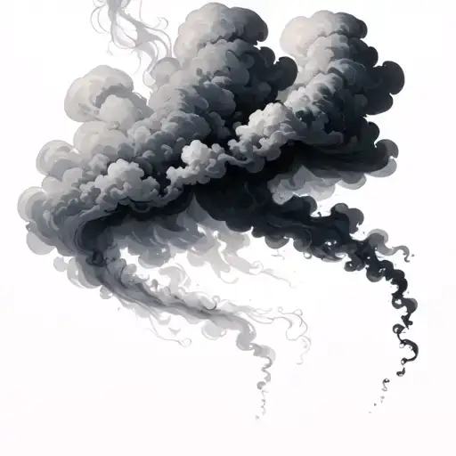 Filler Clouds and Smoke tattoo design idea