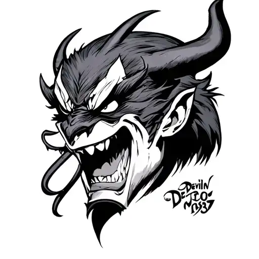 Devilman 1987 cartoon tattoo tattoo design idea