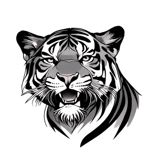 tigress tattoo design idea