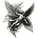 icarus falling tattoo design idea