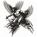 icarus falling tattoo design idea