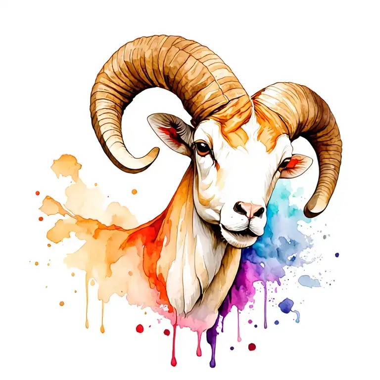 Aries ram tattoo design idea