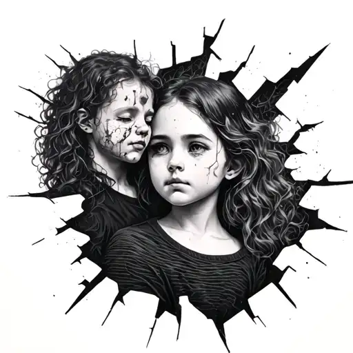 childhood abuse, narcissistic parents, breaking cycle tattoo design idea