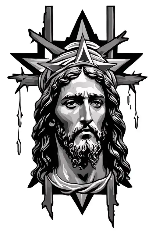jesus, wentwood ct, stars tattoo design idea