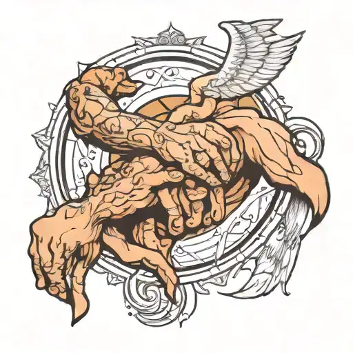 the creation of adam  tattoo design idea