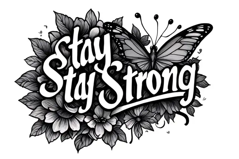 "Stay Strong" stay strong butterfly tattoo tattoo design idea