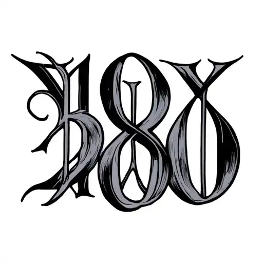1980 Roman Numerals tattoo design idea