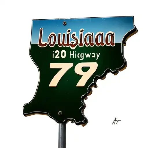 Louisiana i20 and highway 79 sign tattoo design idea