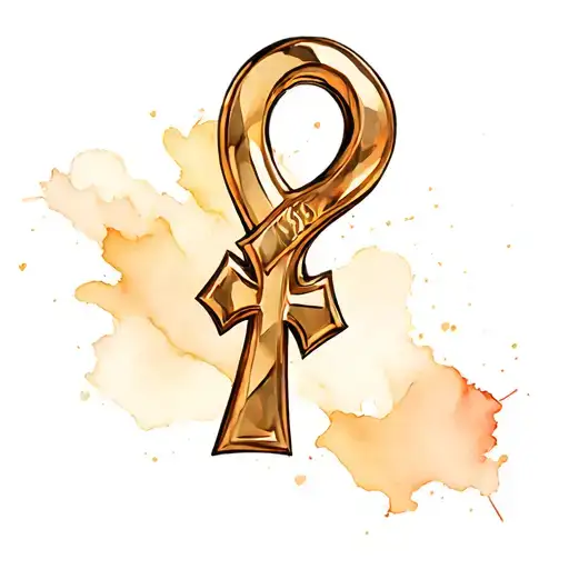 triple cross ankh almost like chrome hearts but smokey tattoo design idea