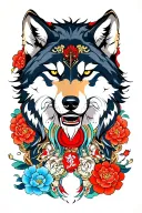 wolf tattoo design idea