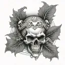 Skull and bones tattoo design idea