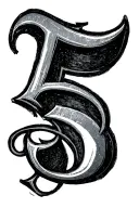 Roman numeral 5 with script tattoo design idea