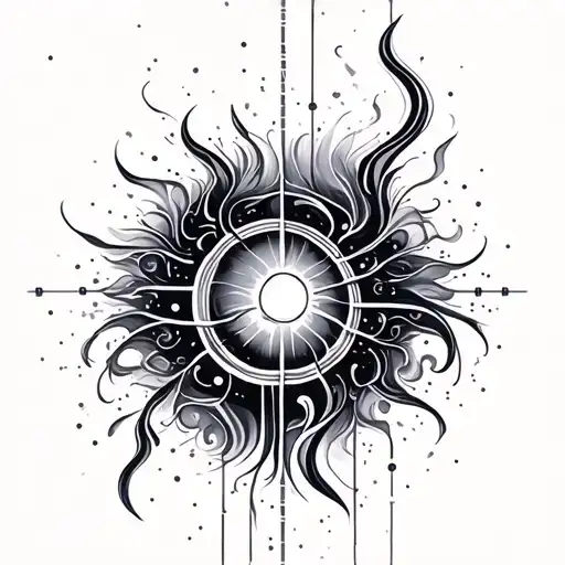 morse code flowing tattoo design idea