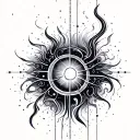 morse code flowing tattoo design idea