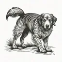 dog rainbow bridge tattoo design idea