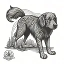 dog rainbow bridge tattoo design idea