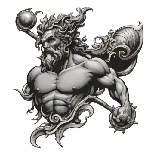 Neptune tattoo design idea