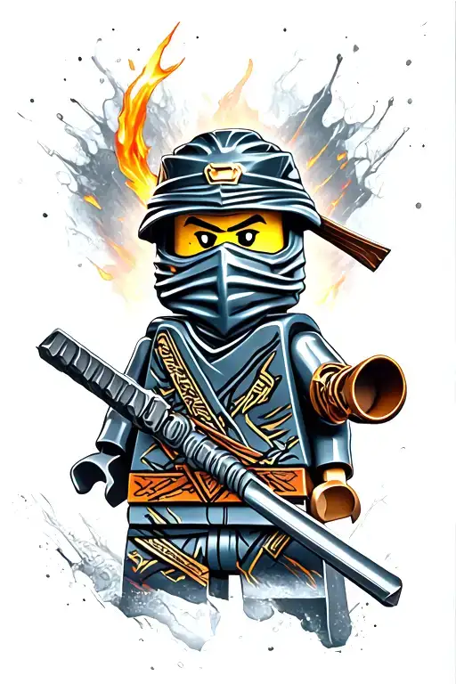 Cole ninjago sleeve tattoo design idea