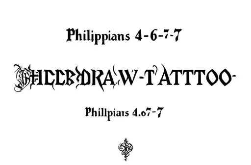 "Philippians 4:6–7" tattoo design idea