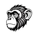 Māori monkey head surrounded tattoo design idea