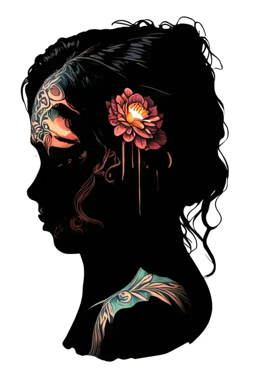 depression alone and about pushing tattoo design idea