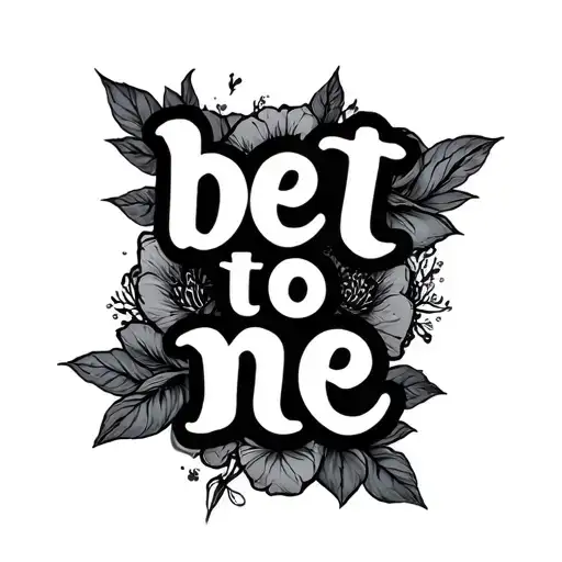 scritta "bet to me" tattoo design idea