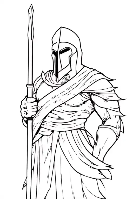 spartan warrior tattoo design idea