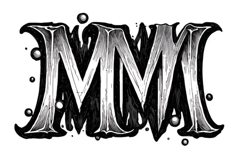 create a tattoo with roman numerals MCMXCIX - MM - MMII - MMIX - MMXVI and separated by small circles with a line throug tattoo design idea