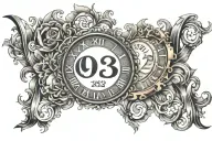 roman numeral date 09 30 2022 tattoo design idea